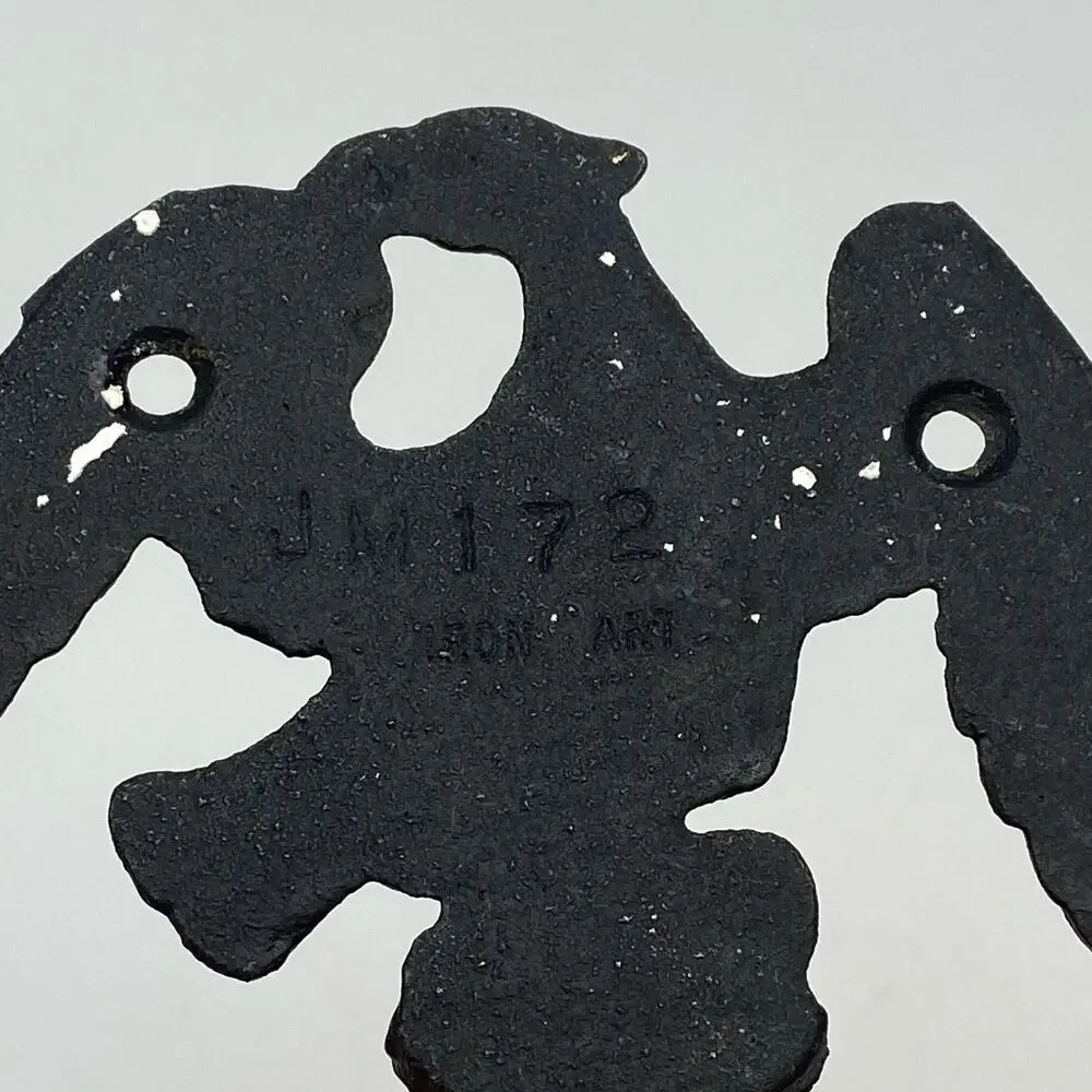 Federal Style Black Cast Iron Flying Eagle‎ Towel Robe Hat Coat Keys Hook JM172